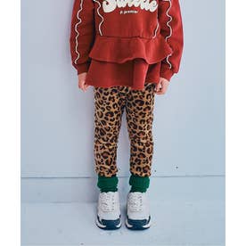 ベロアタッチのメルティ起毛フリースぬくぬくレギンス 全10色 リンク セットアップ対応 あったか  10分丈 （ベージュ）