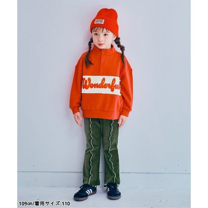 ピードットプルミエ p.premier イロチ買いしたい配色メロウストレッチニットコールパンツ  10分丈 （カーキ）｜詳細画像