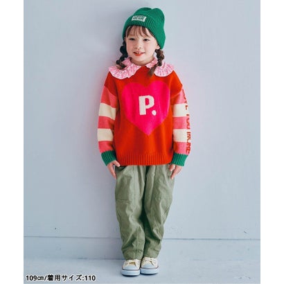 ぬくぬくなのにかっこいい裏フリースのサイドポケットパンツ あったか  10分丈 （カーキ）｜詳細画像