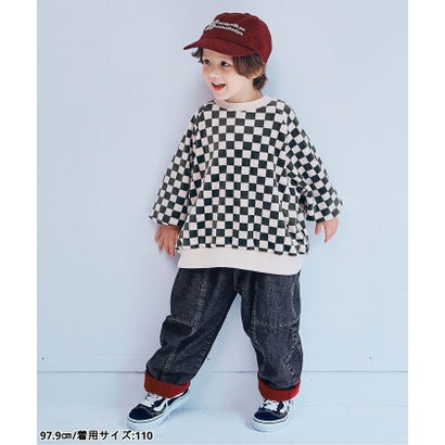 ぬくぬくなのにかっこいい裏フリースのサイドポケットパンツ あったか  10分丈 （ブラウン）｜詳細画像