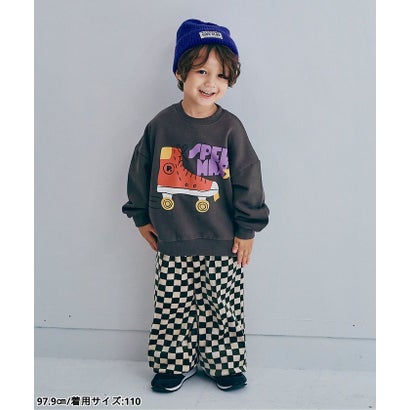 ピードットプルミエ p.premier ベロアタッチのメルティ起毛フリースぬくぬくジムパンツ 全7色 リンク セットアップ対応 あったか  10分丈 （チャコール）｜詳細画像