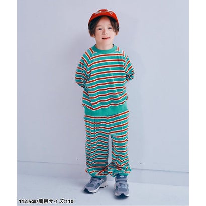ピードットプルミエ p.premier ベロアタッチのメルティ起毛フリースぬくぬくトレーナー リンク セットアップ対応 あったか （グリーン）｜詳細画像