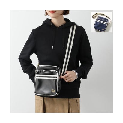 フレッドペリー FRED PERRY FRED PERRY ショルダーバッグ Classic Side Bag L8258 （D57/BLACK/ECRU）｜詳細画像
