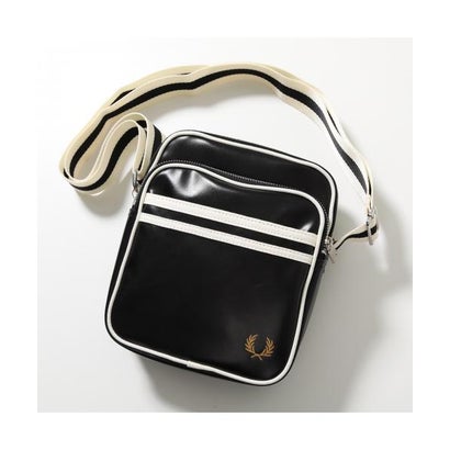 フレッドペリー FRED PERRY FRED PERRY ショルダーバッグ Classic Side Bag L8258 （D57/BLACK/ECRU）｜詳細画像