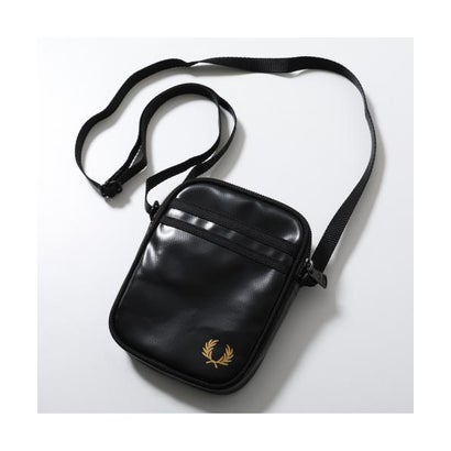FRED PERRY バッグ Tonal Classic Small Side Bag L2166 （774/BLACK-GOLD/ブラック）｜詳細画像