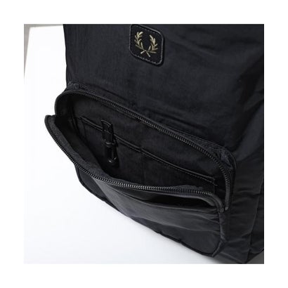 FRED PERRY バックパック CRINKLE NYLON BACKPACK L3339 （102/BLACK-ブラック）｜詳細画像