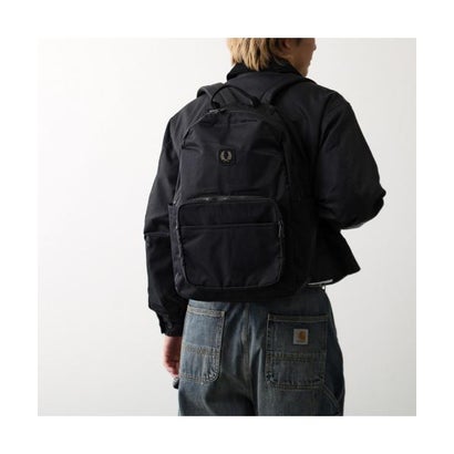 FRED PERRY バックパック CRINKLE NYLON BACKPACK L3339 （102/BLACK-ブラック）｜詳細画像