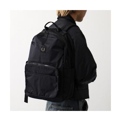 FRED PERRY バックパック CRINKLE NYLON BACKPACK L3339 （102/BLACK-ブラック）｜詳細画像