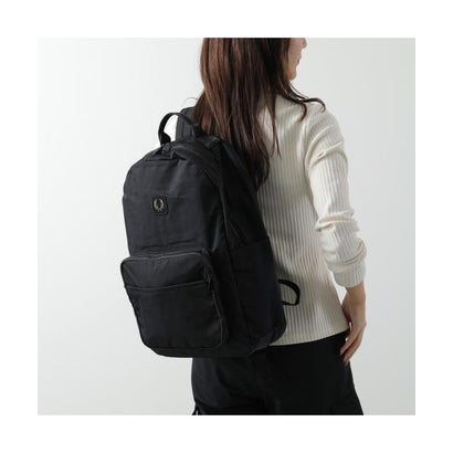 FRED PERRY バックパック CRINKLE NYLON BACKPACK L3339 （102/BLACK-ブラック）｜詳細画像