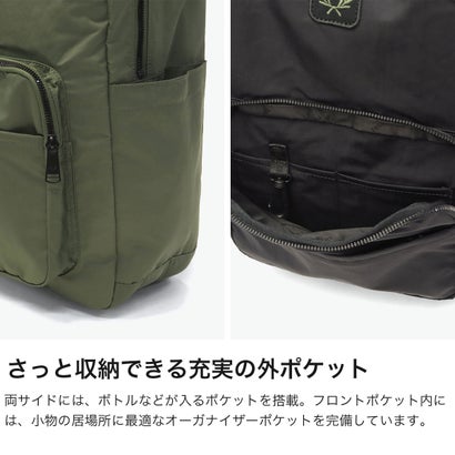 リュック ブランド ナイロン 通勤 軽量 カジュアル ビジネス シンプル リュックサック おしゃれ トラベル PC収納 A4 CRINKLE NYLON BACKPACK L3339 （LRLWRTHGREEN）｜詳細画像