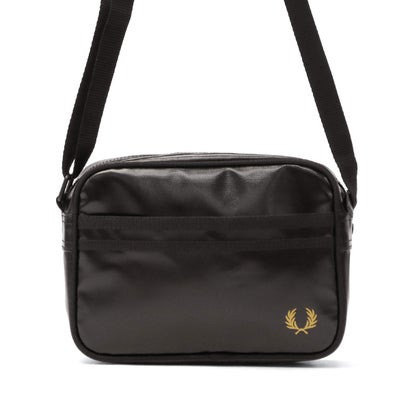 フレッドペリー FRED PERRY ショルダーバッグ ブランド ミニ コンパクト 小さめ 斜めがけ ヨコ 横 シンプル おしゃれ トラベル ミニショルダー 2L Tonal Classic Mini Shoulder Bag L2169 （BLACK×GOLD）｜詳細画像