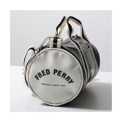 FRED PERRY ショルダーバッグ CLASSIC MINI BARREL BAG L9256 （D57/BLACK-ECRU/ブラック）｜詳細画像