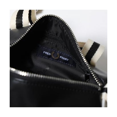 FRED PERRY ショルダーバッグ CLASSIC MINI BARREL BAG L9256 （D57/BLACK-ECRU/ブラック）｜詳細画像