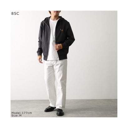 フレッドペリー FRED PERRY FRED PERRY パーカー HOODED ZIP THROUGH SWEATSHIRT J7536 （198/BLACK/ブラック）｜詳細画像