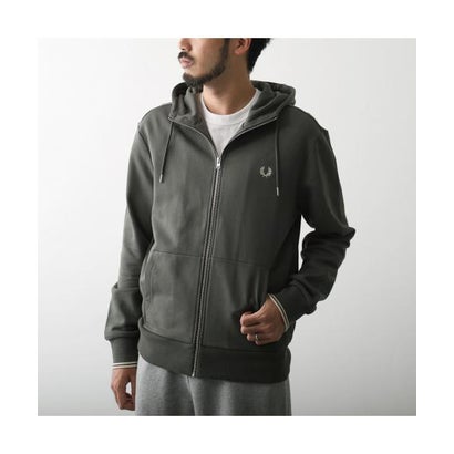 フレッドペリー FRED PERRY FRED PERRY パーカー HOODED ZIP THROUGH SWEATSHIRT J7536 （198/BLACK/ブラック）｜詳細画像