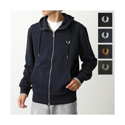フレッドペリー FRED PERRY FRED PERRY パーカー HOODED ZIP THROUGH SWEATSHIRT J7536 （198/BLACK/ブラック）｜詳細画像