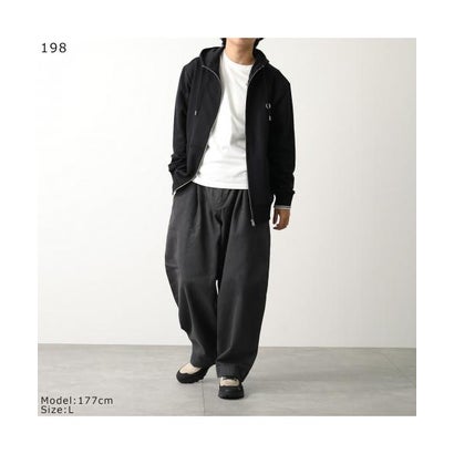 フレッドペリー FRED PERRY FRED PERRY パーカー HOODED ZIP THROUGH SWEATSHIRT J7536 （198/BLACK/ブラック）｜詳細画像