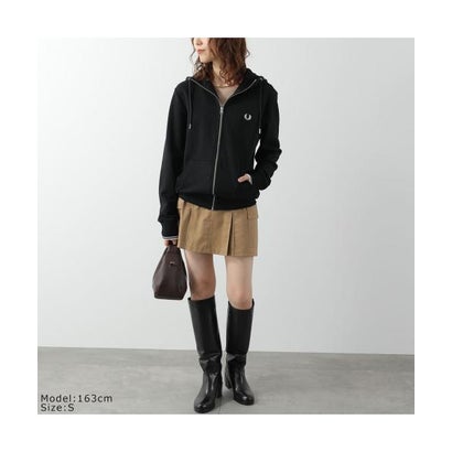 フレッドペリー FRED PERRY FRED PERRY パーカー HOODED ZIP THROUGH SWEATSHIRT J7536 （198/BLACK/ブラック）｜詳細画像