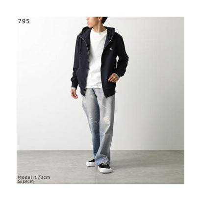 フレッドペリー FRED PERRY FRED PERRY パーカー HOODED ZIP THROUGH SWEATSHIRT J7536 （198/BLACK/ブラック）｜詳細画像
