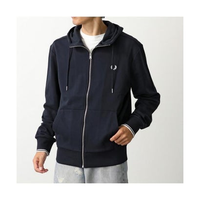 フレッドペリー FRED PERRY FRED PERRY パーカー HOODED ZIP THROUGH SWEATSHIRT J7536 （198/BLACK/ブラック）｜詳細画像