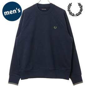 TIPPED CREWNECK SWEATSHIRT DARK-AIRFORCE [M3495-738] （DARK-AIRFORCE）
