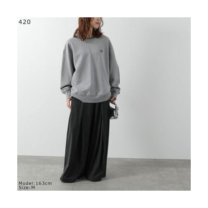 FRED PERRY トレーナー Oversized Tipped Sweatshirt M3497 （420/STEEL-MARL）｜詳細画像