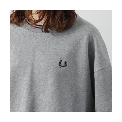 FRED PERRY トレーナー Oversized Tipped Sweatshirt M3497 （420/STEEL-MARL）｜詳細画像