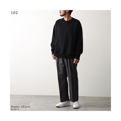 FRED PERRY トレーナー Oversized Tipped Sweatshirt M3497 （102/BLACK）｜詳細画像