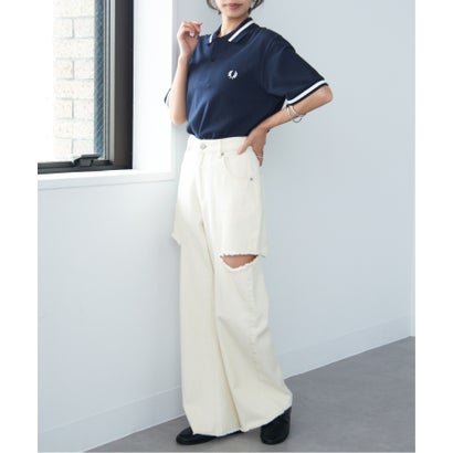 フレッドペリー FRED PERRY 【FRED PERRY】SINGLE TIPPED FRED PERRY SHIRT M2  Made in England （ネイビー）｜詳細画像