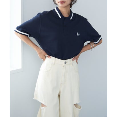 フレッドペリー FRED PERRY 【FRED PERRY】SINGLE TIPPED FRED PERRY SHIRT M2  Made in England （ネイビー）｜詳細画像