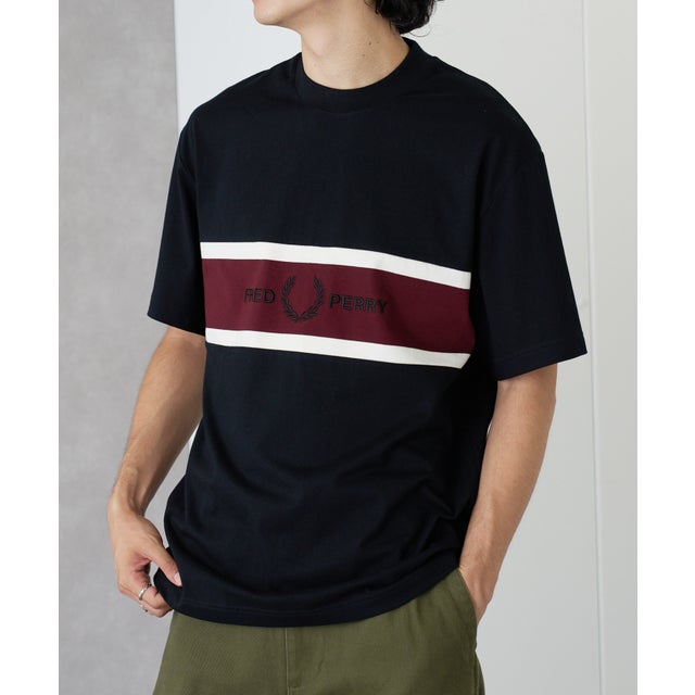 【日本正規品】EMBROIDERED PANEL T-SHIRT M2405 （ブラック）