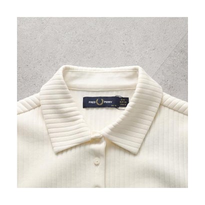 FRED PERRY ポロシャツ Wide Rib Button-Through G3163 （102/BLACK/ブラック）｜詳細画像
