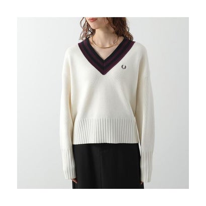 FRED PERRY セーター Bold Tipped V-Neck Jumper K3123 （560/ECRU/オフホワイト他）｜詳細画像