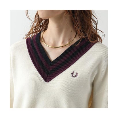 FRED PERRY セーター Bold Tipped V-Neck Jumper K3123 （560/ECRU/オフホワイト他）｜詳細画像