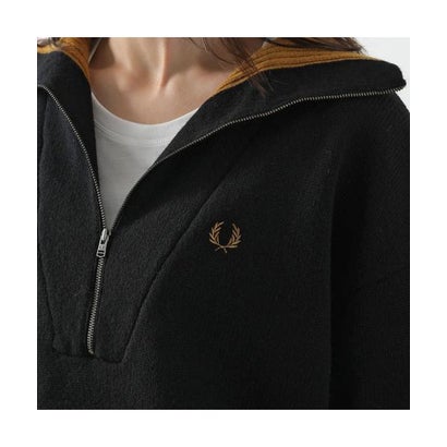 FRED PERRY セーター Half-Zip Jumper K3142 長袖 ニット （102/BLACK）｜詳細画像