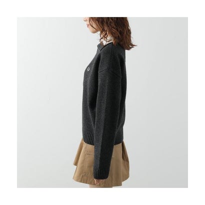 FRED PERRY セーター Half-Zip Jumper K3142 長袖 ニット （948/CHARCOAL-MARL）｜詳細画像