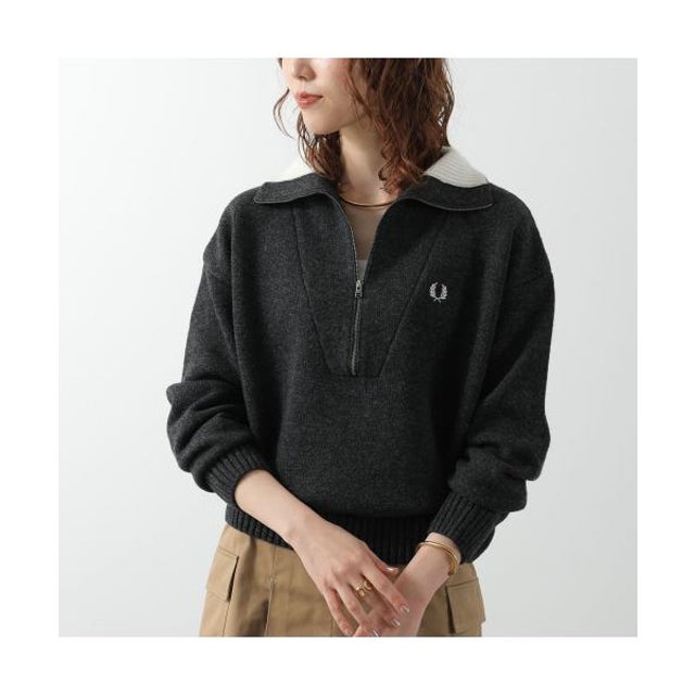 セーター Half-Zip Jumper K3142 長袖 ニット （948/CHARCOAL-MARL）