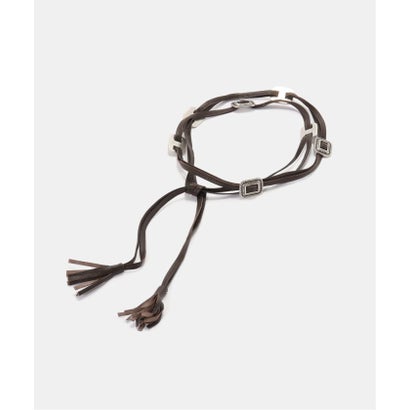 ≪追加≫PUNTOVITA / プントヴィータ SQUARE CONCHO BELT（ブラウン）｜詳細画像