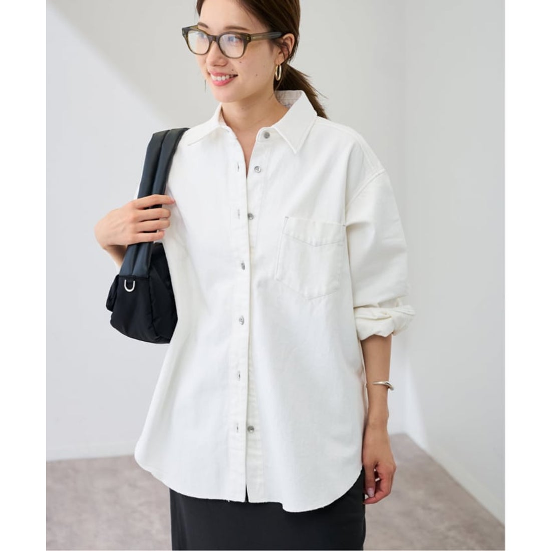 フレームワーク FRAMeWORK ≪追加≫denimシャツ （ホワイト