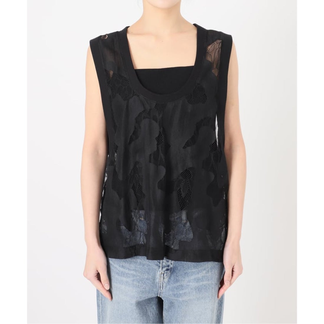 フレームワーク FRAMeWORK ≪追加≫ESTHE OVERSIZED SHEER LACE ベスト