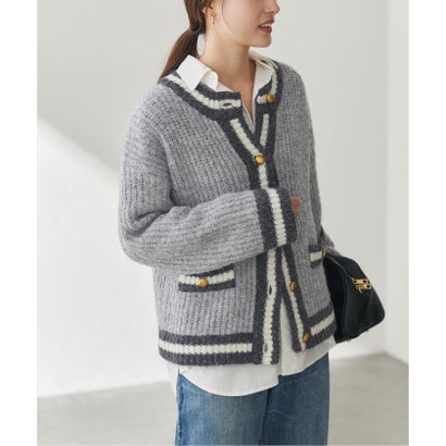 フレームワーク FRAMeWORK ≪一部カラーWEB限定 / 予約≫BICOLOR CARDIGAN （ベージュ）｜詳細画像
