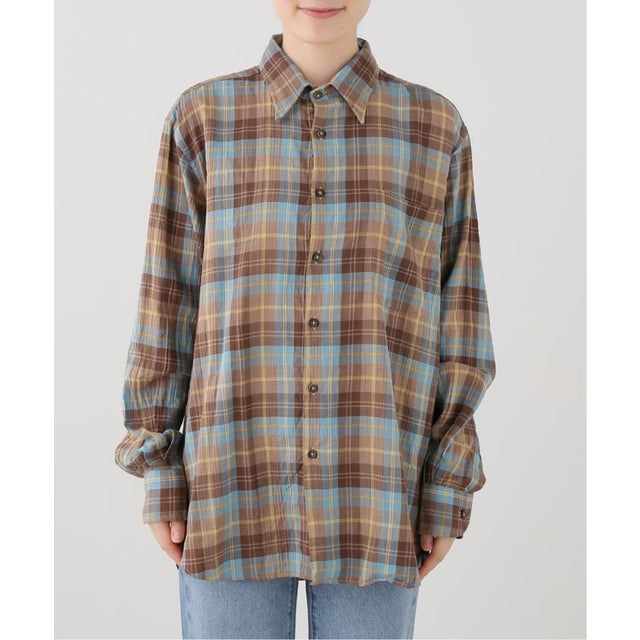 INDIVIDUALIZED SHIRTS ATHLETIC FIT シャツ （ブラウン D）