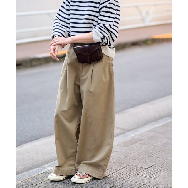 ≪新色 / 追加≫SLOUCHY LIGHT CHINO パンツ 3（カーキ）