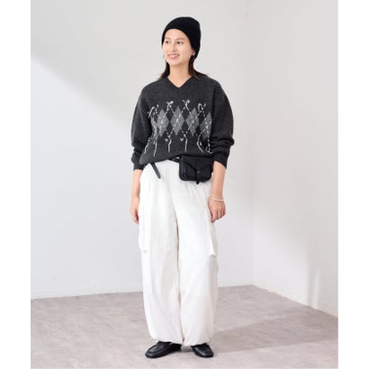 JANE SMITH/ジェーンスミス 7G DOUBLE JAGUARD ARGYLE SWEA （グレーA）｜詳細画像