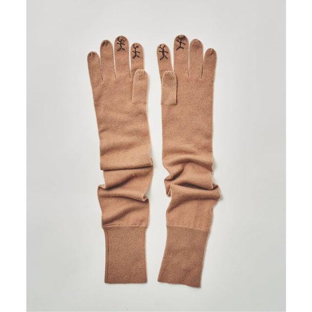 y yo grace long glove （キャメル）
