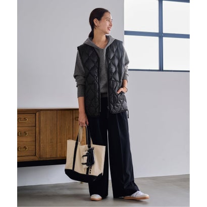 フレームワーク FRAMeWORK ≪追加予約≫TAION/タイオン MILITARY V NECK WZIPダウンベスト （ベージュ）｜詳細画像