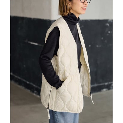 フレームワーク FRAMeWORK ≪追加予約≫TAION/タイオン MILITARY V NECK WZIPダウンベスト （ホワイト）｜詳細画像