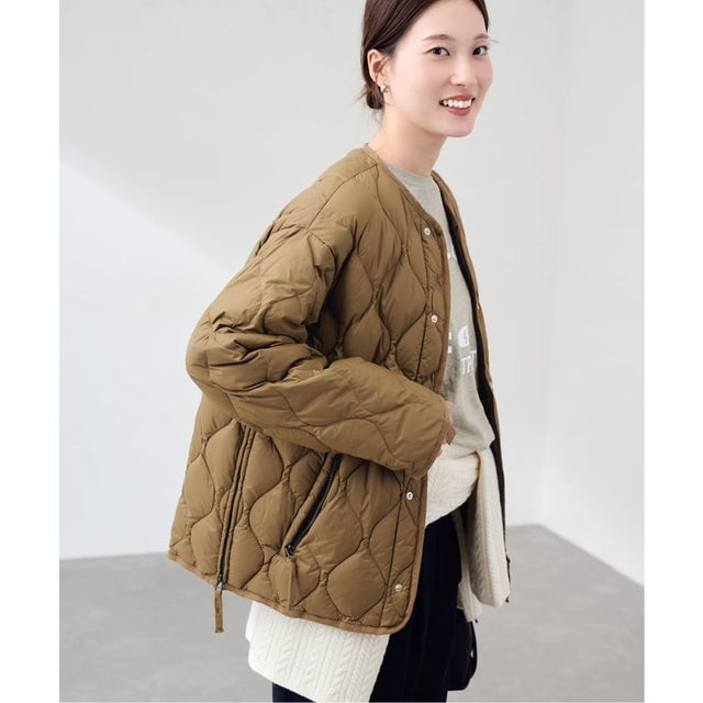 ≪新色 / 追加予約≫TAION/タイオン MILITARY M65LINER WZIP ダウンジャケット （カーキ）