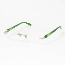 メガネ 眼鏡 アイウェア レディース メンズ （シルバー/グリーン）