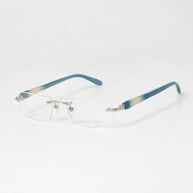 メガネ 眼鏡 アイウェア レディース メンズ （シルバー/ブルー）
